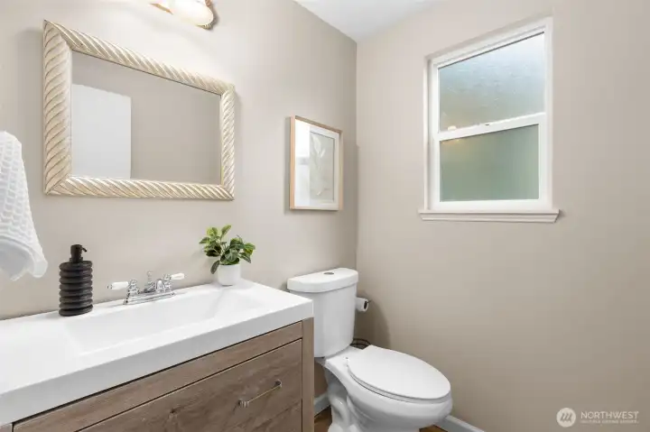 Half bath on the main floor