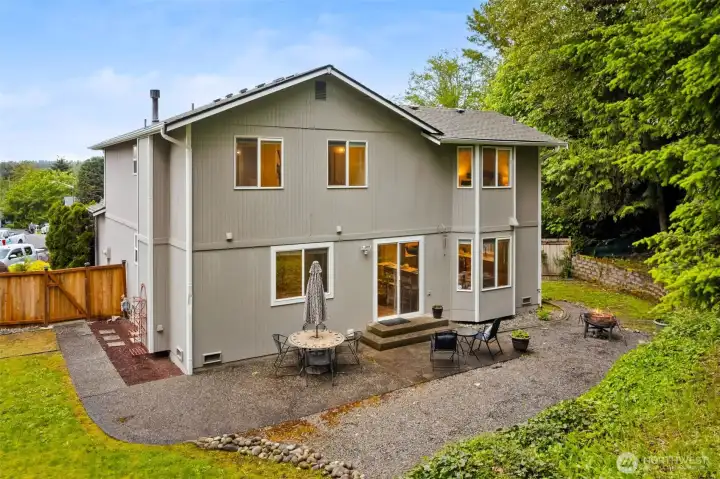 Spacious backyard with tons of privacy