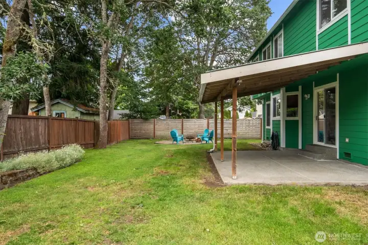 You can year round BBQ here! Covered patio just pressure washed.