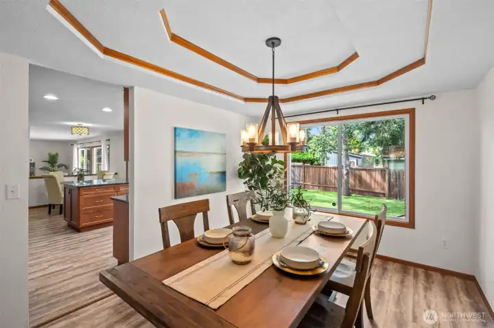 Notice the coffered ceiling!