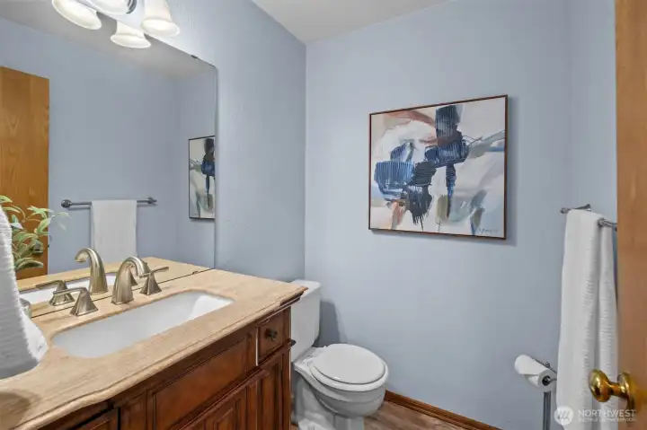 Main level powder room.