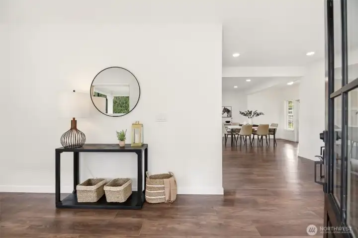 Upon entry, you are greeted with a foyer area.