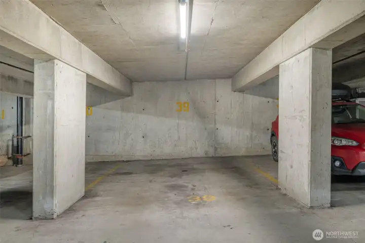 Extra-wide, extra-long parking spot
