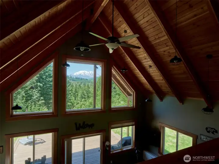 Gorgeous Pine paneled ceiling