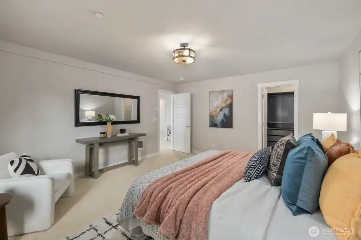 Lower level bedroom with walk in closet Lower level bedroom with walk in closet