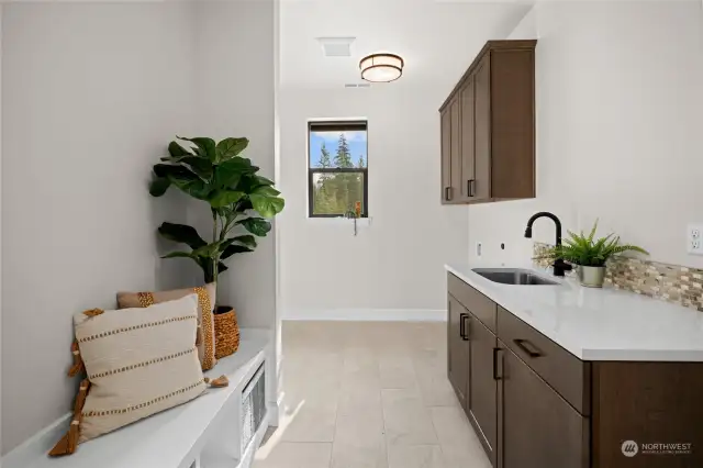 Laundry/Mud Room adjacent to the Kitchen.