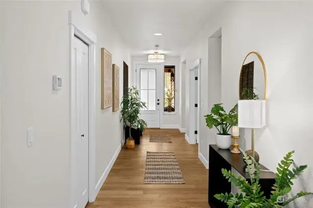 Large entry way with wide accessible area.