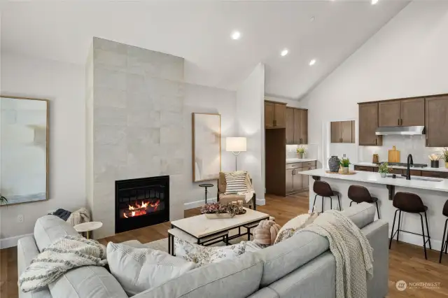 Open concept picturesque living room