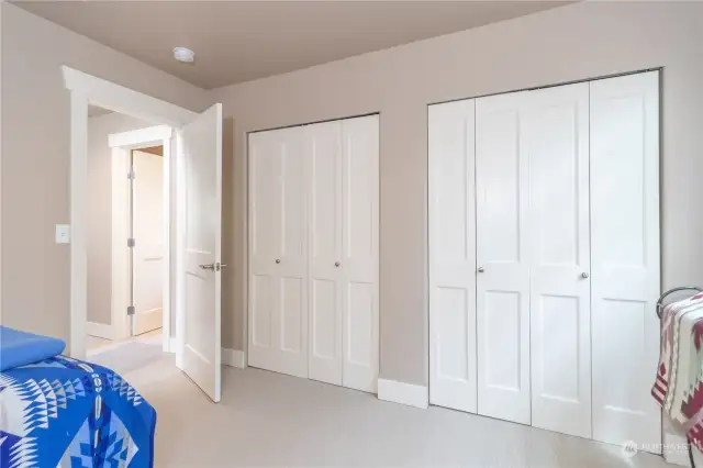 Two closets in Upper bedroom.