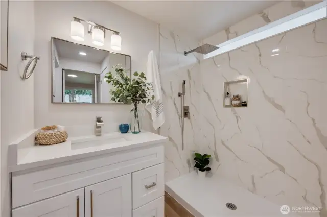 Master bathroom with walk in shower- all new