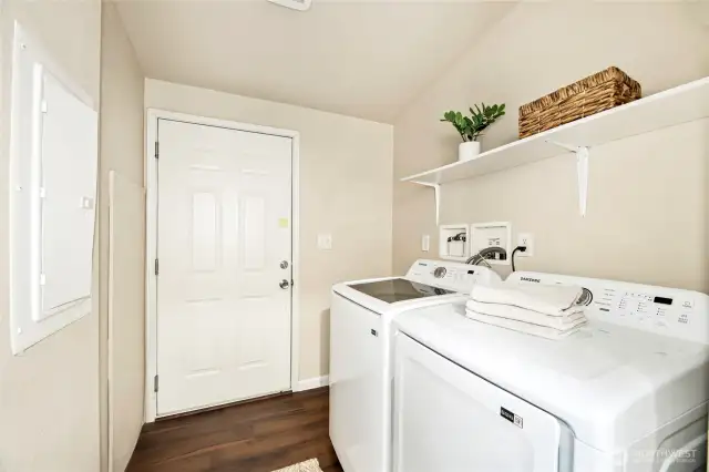 laundry and garage access