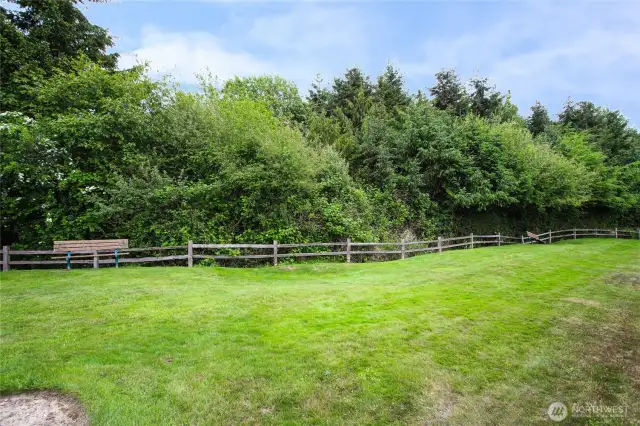Community park, green space and pond. Rural living 15 minutes from the city