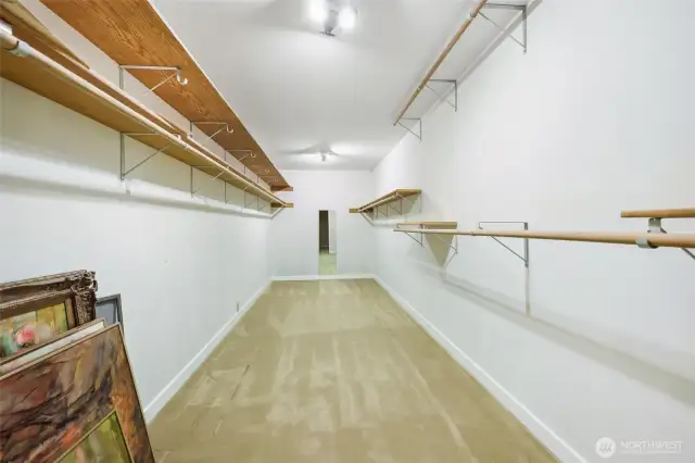 Giant Primary Bed Walk In Closet