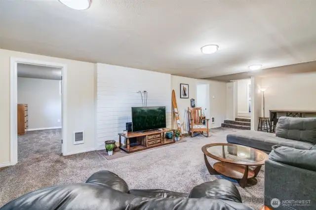 Lower Additional Living Area with Firepace