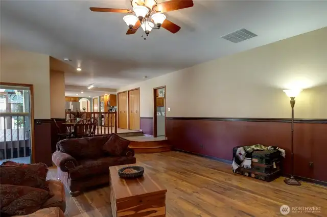 Family Room View To Kitchen-