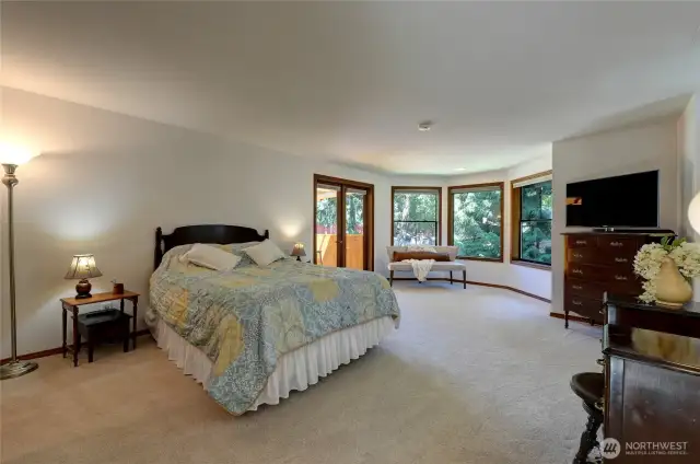 Oversize Primary Suite-End Bay Window Is An Ideal Spot For Reflection