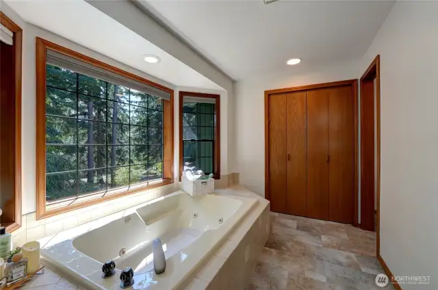 Primary Ensuite-Jetted Tub & Wardrobe Closets