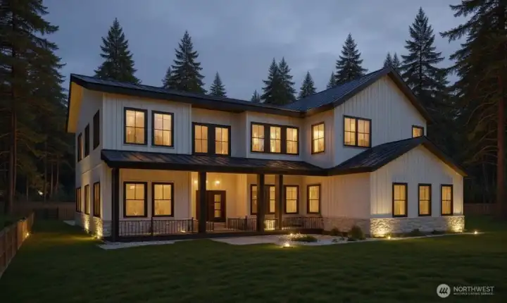 Renderings of future home on 5 acres in Ferndale