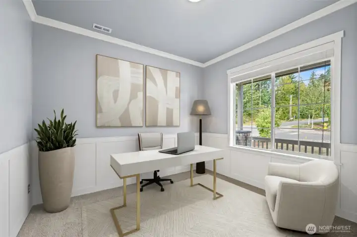 Main floor office - virtually staged