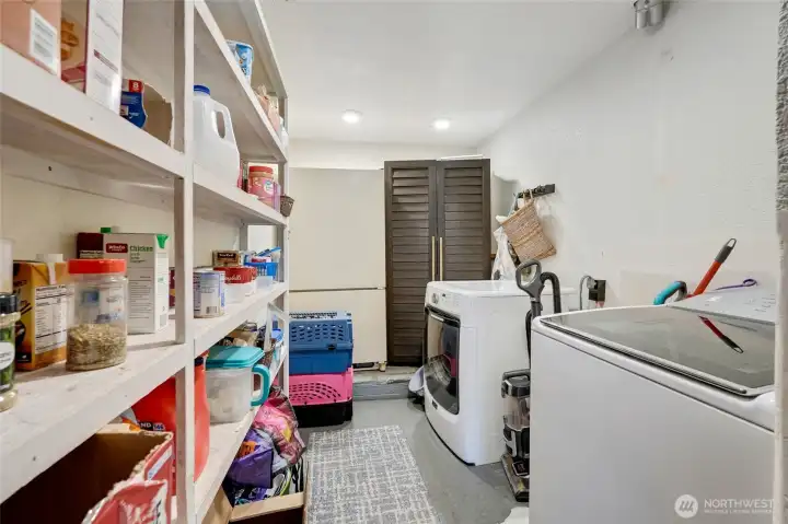 Laundry room with extra storage