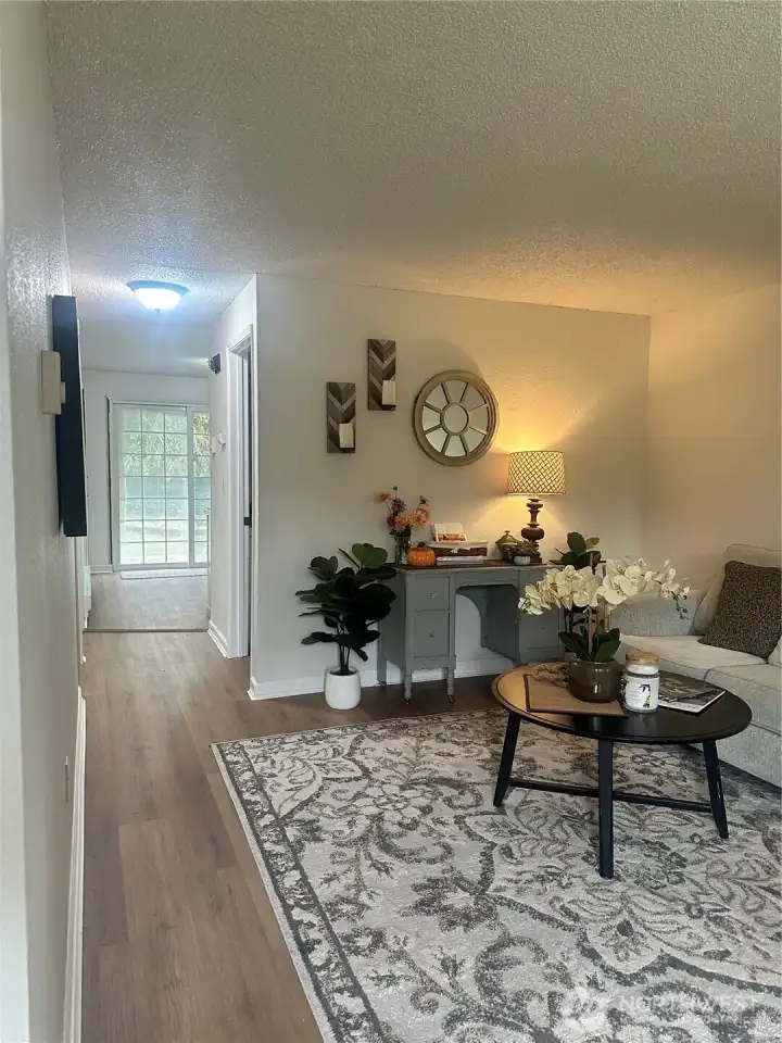 living room and hallway