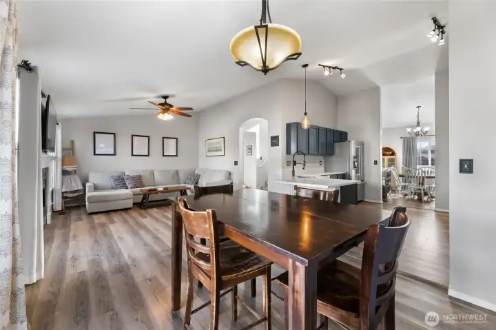 dining area off kitchen as another option
