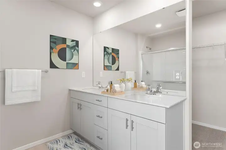 Right next to the closet. Photo is for representation purposes only.