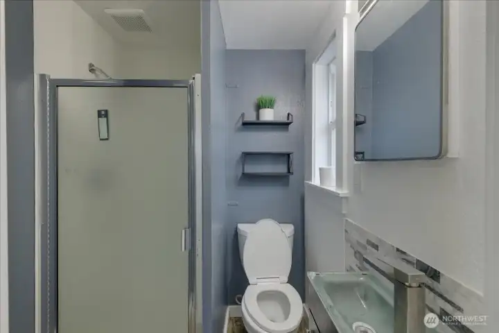 Unit #6 All units has the upper ceiling units. Serves as a fan, light and heater.