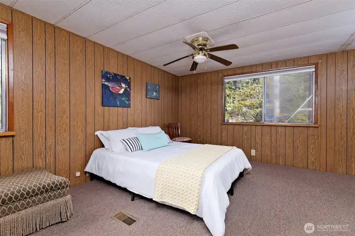 Main bedroom with attached 3/4 bath.