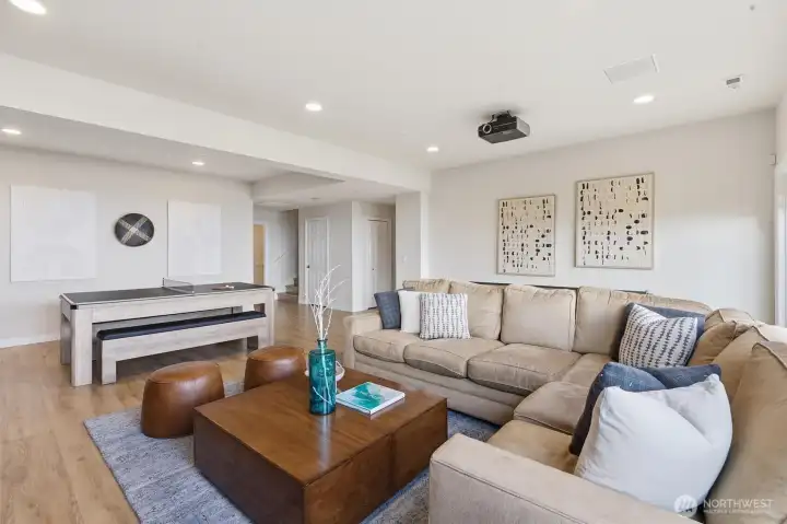 Lower level Media Room with a potential for MIL