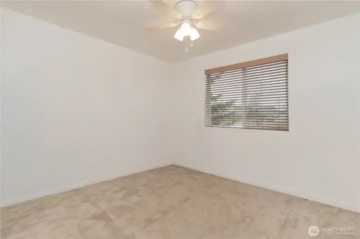 Bedroom #3 with view of back yard