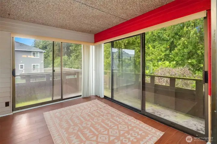 Enclosed Sunroom with lots of Natural Light