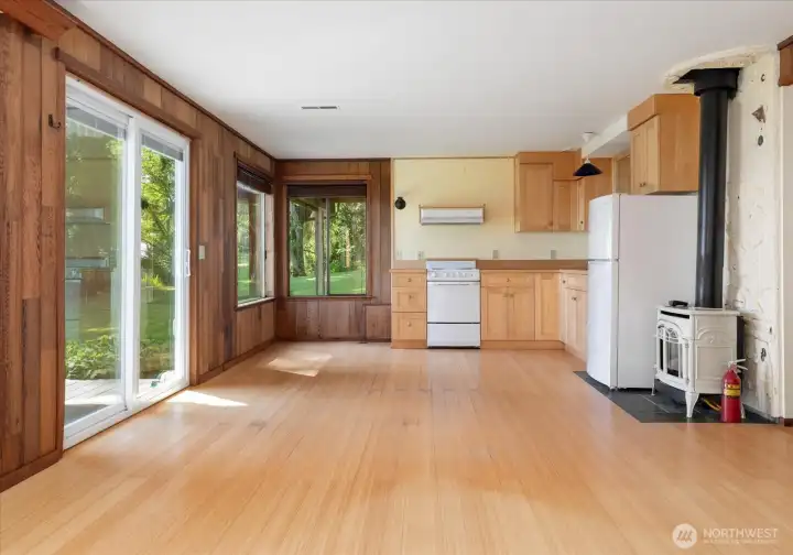 Lower Level Daylight Basement with 2nd Kitchen, Living/Dining/Multi Flex Space, Bedroom and Full Bath with Separate Entrance