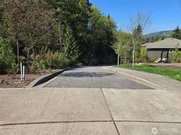 Enter this side road to get to the lot a the Enter this side road to get to the lot a the