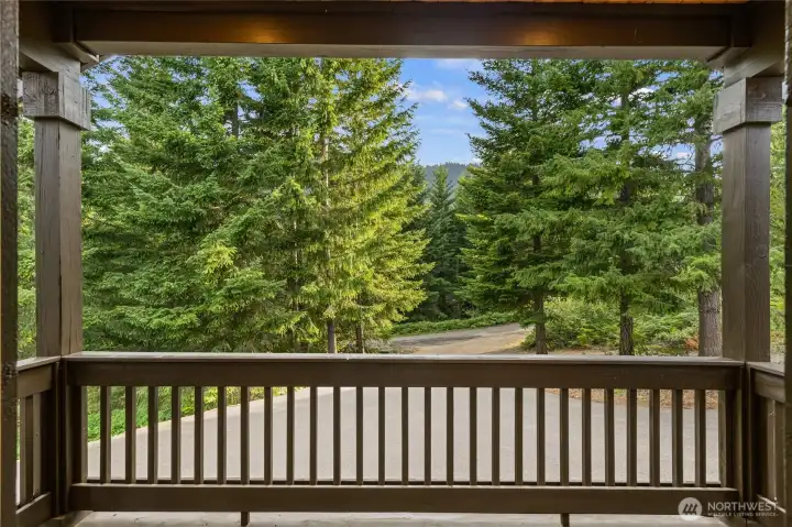 The welcoming front deck is the perfect place to soak in the mountain and territorial views. Pull up a rocking chair and stay awhile!