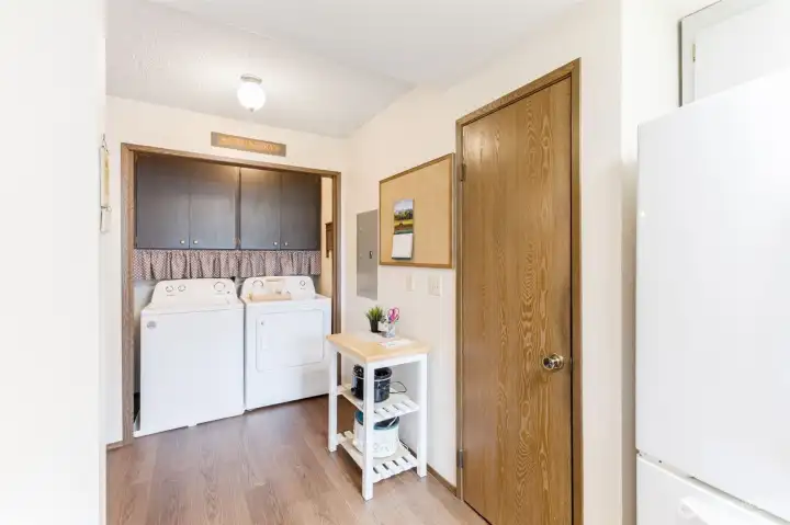 Convenient Laundry Closet off Kitchen Convenient Laundry Closet off Kitchen