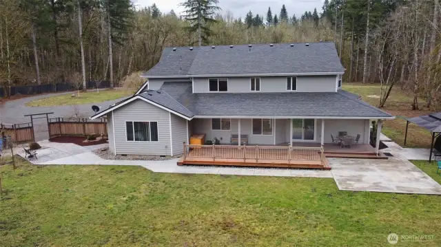Large decks and porches