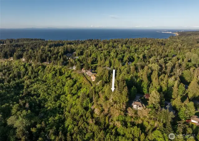 Aerial View of the Bluffs and Ediz Hook