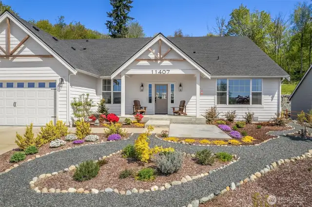 Beautiful but low maintenance front yard