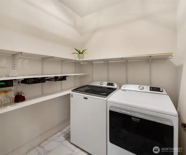 Designated laundry and extra storage