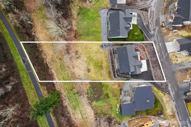 over an acre of land