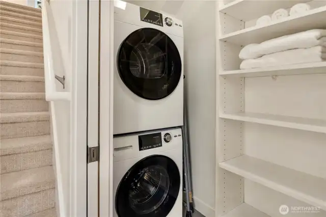 Washer / Dryer, storage area or pantry.