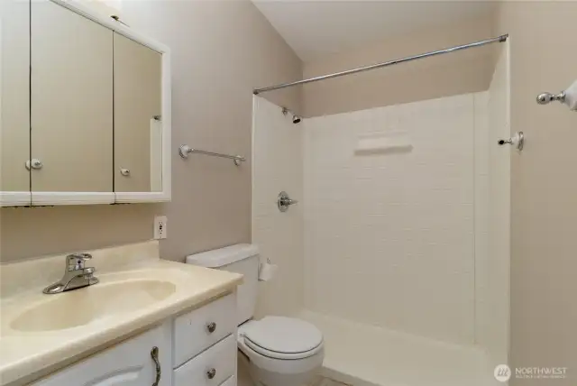 3/4 Private Bath Upstairs