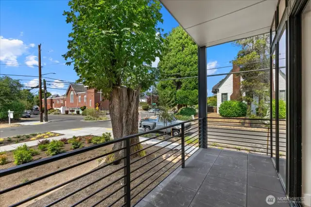 Covered and Fenced front deck off Main Great Room