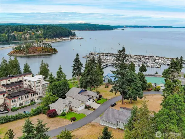 Views of Port Townsend Bay and the Port Hadlock Marina.