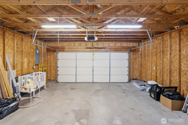 Large two attached garage