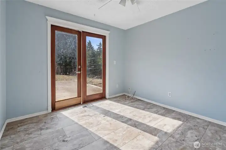 Bedroom #3 has patio access!