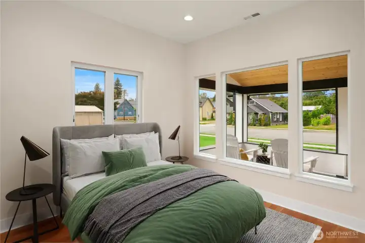 One of two main floor bedrooms