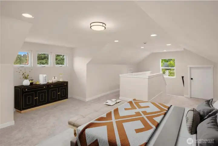 The entire upstairs is a primary suite