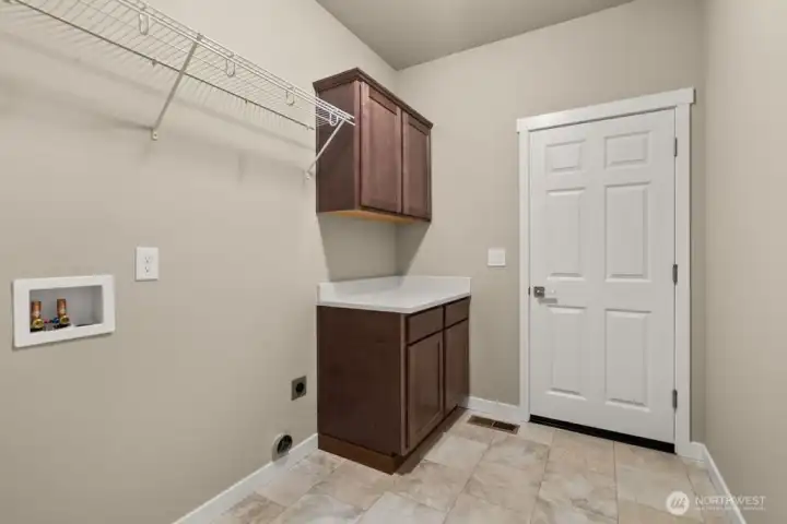 Laundry room and pass through to garage